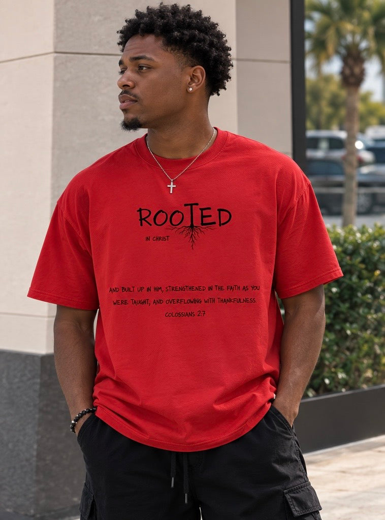 Rooted In Christ Tee – Colossians 2:7   (Quick-Dry Cooling Tee)