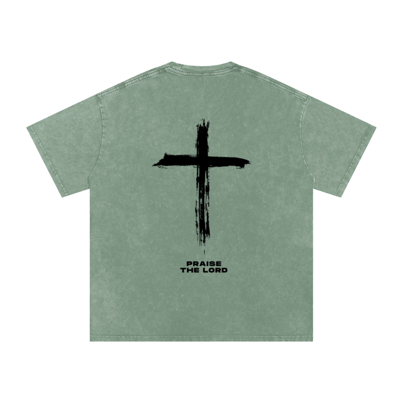 Rooted In Christ Tee – Colossians 2:7   (Snow Washed Oversized Cotton )