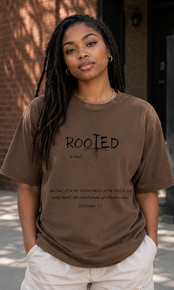 Rooted In Christ Tee – Colossians 2:7   (Quick-Dry Cooling Tee)