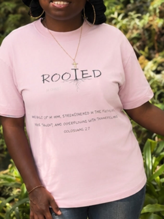 Rooted In Christ Tee – Colossians 2:7   (Quick-Dry Cooling Tee)