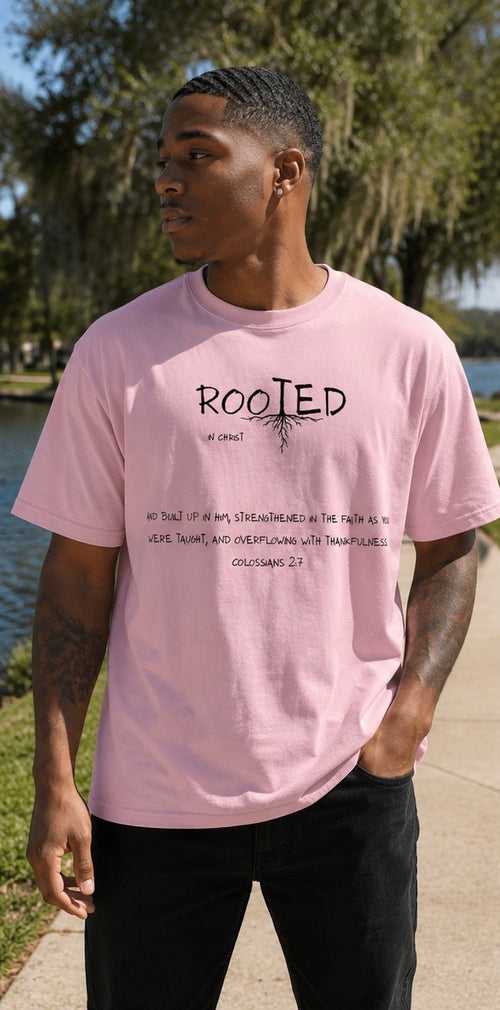 Rooted In Christ Tee – Colossians 2:7   (Quick-Dry Cooling Tee)