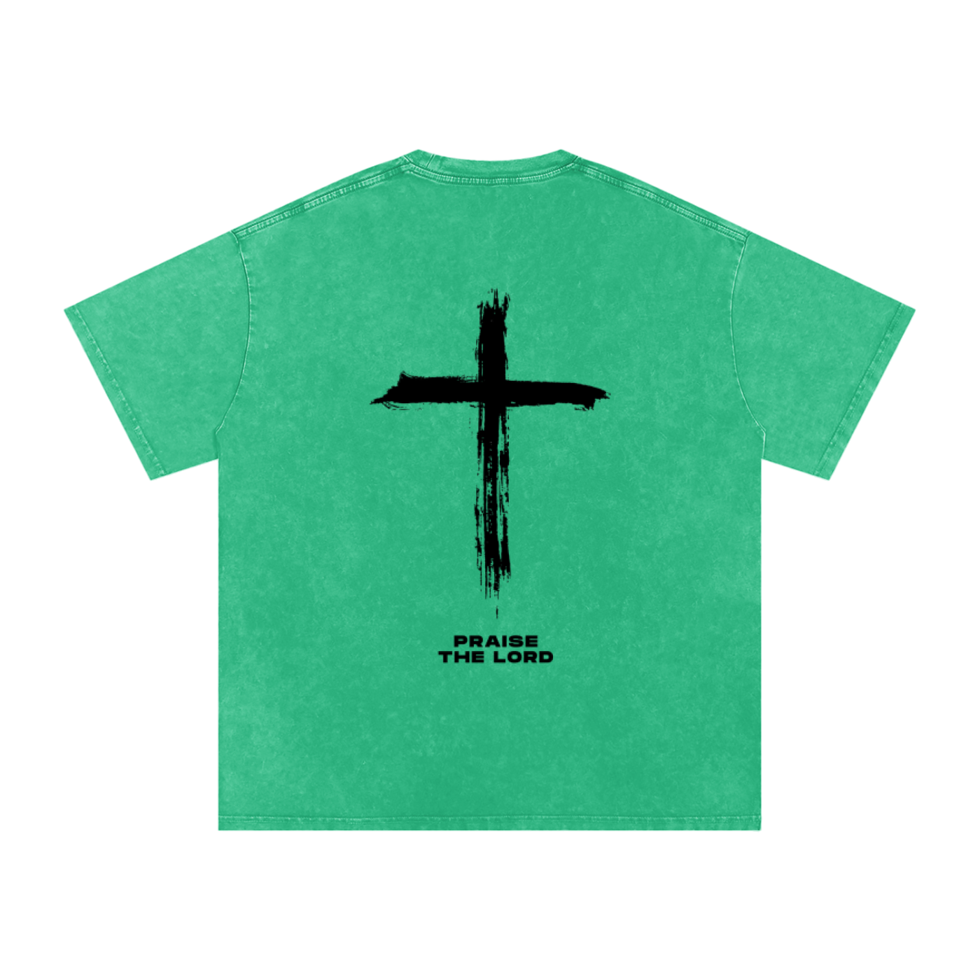 Rooted In Christ Tee – Colossians 2:7   (Snow Washed Oversized Cotton )